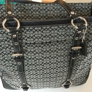Coach signature black gallery tote